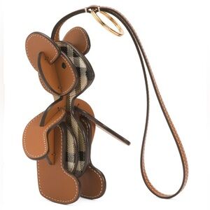 Burberry Bear-Shaped Leather Keychain